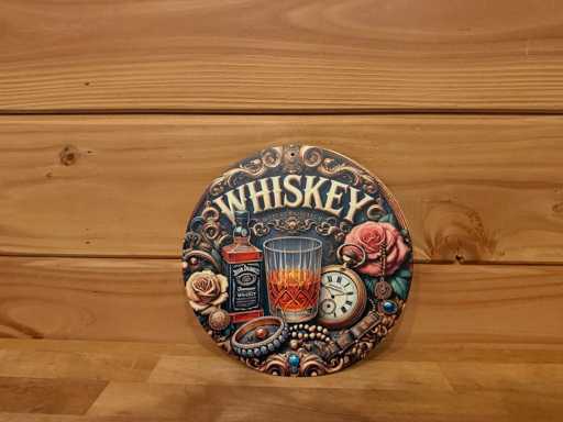 Metal advertising sign round 20cm