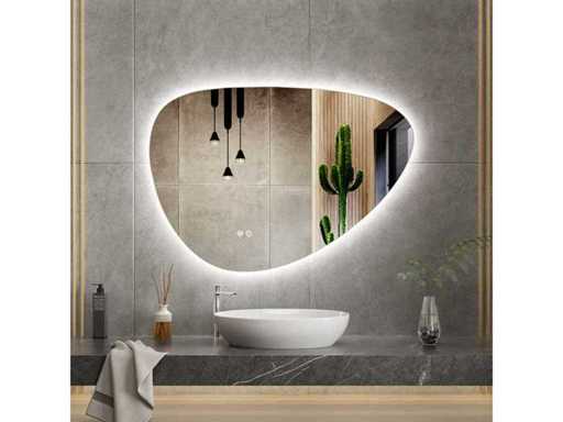 Spiegel asymetrisch 100x70 +Led en verwarming