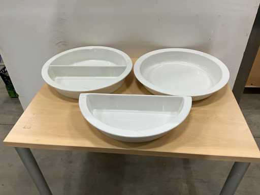 Ariane & Rak round oven dishes (3x)