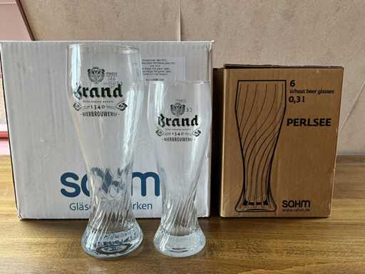 Brand - Lot de pahare de bere în cutie