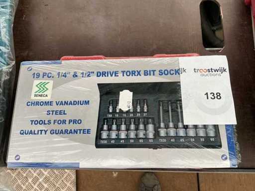 Jeu de douilles Torx Seneca 19 pièces