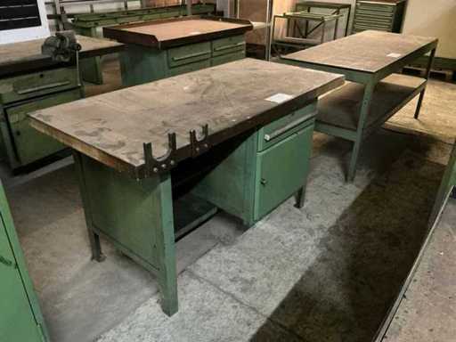Banco da lavoro compatto HOFFMANN con contenuti