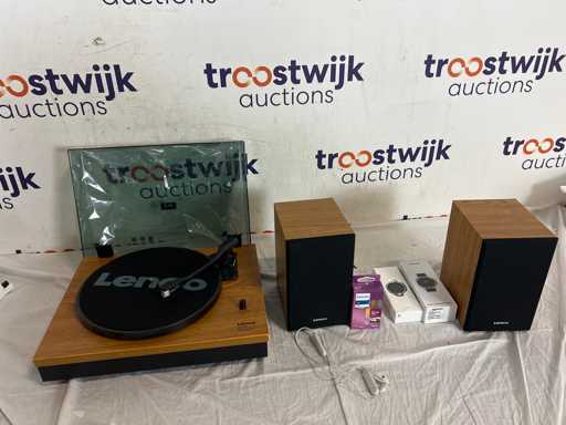 Lenco platenspeler | Philips lamp | Samsung galaxy watch8 | Sony wi-c100 oortjes