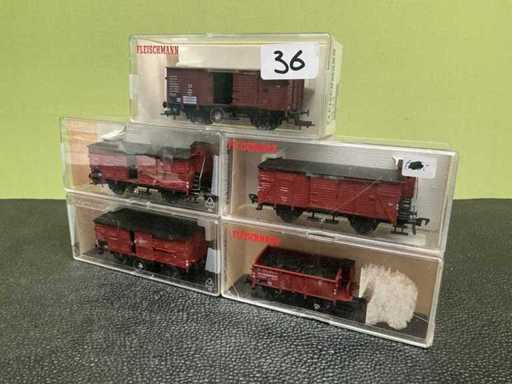 Fleischmann 5833 / 5355 / 5356 / 5354 / 5212 Wagon miniature (5x)