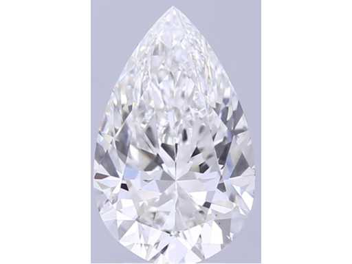 Diamant taillé en forme de poire, certifié 0,54 carat
