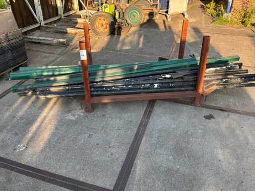 Fence posts on trestle