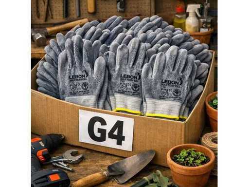 Lot de 50 paires de gants de travail gris de marque neuf mélange de taille G4