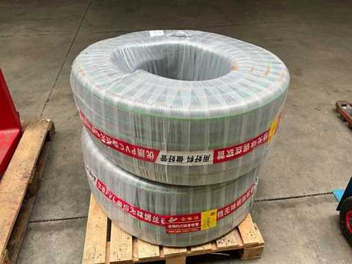 50 mtr / ø 60 mm furtun pe tambur (2x)