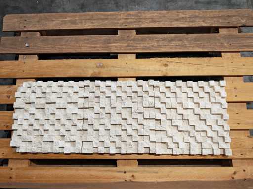 Natural Stone Travertine Beige Mosaic 30x30x3 cm 16.2 m²