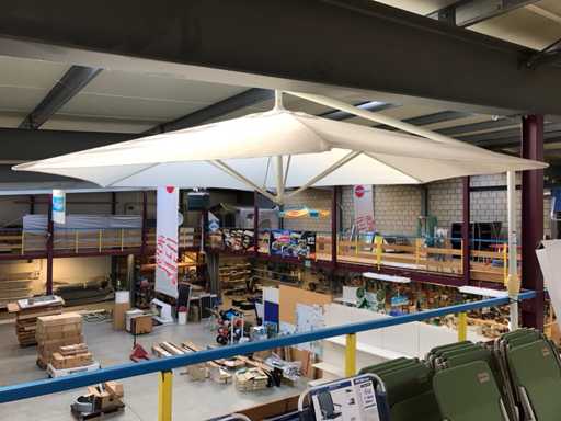 Parasol wspornikowy alu + wyciągarka