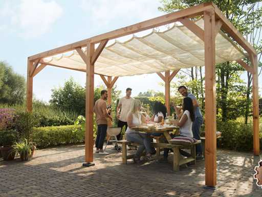Hillhout Douglas shade pergola 345x324x240 cm 