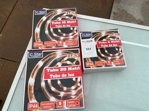 C.Star. Schutzart IP44. Weihnachten LED-Beleuchtung Girlande. (3-fach)