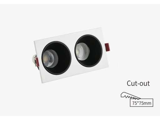 Projecteur encastré Orientab (EP-2) – Raccord GU10 – Blanc/Noir (x20)