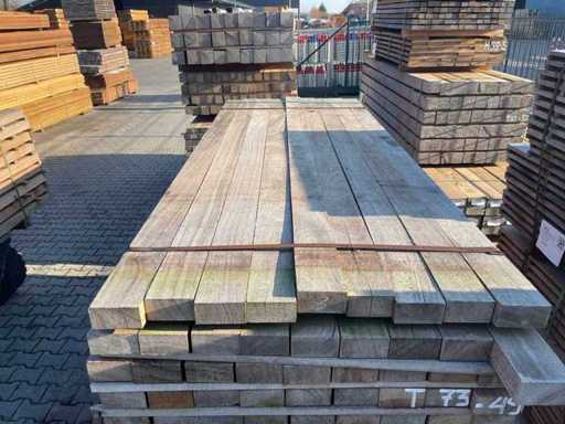 Poutres Angelim Pedra Finement sciées 2500x105x55mm (81x)