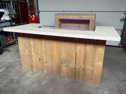 Scaffold Wood Bar Furniture + Backbar