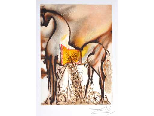 Salvador Dali - Le cheval de Troie - lithograph
