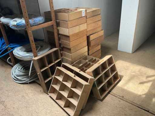 Holz-Sortierschubladen (37x)