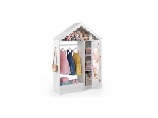 White one-door cabinet