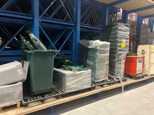 Lotto di bidoni / bidoni della spazzatura circa 38 pezzi