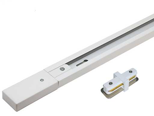 2 meter Rail 1 fase 2 draden met doorverbinder(2x)