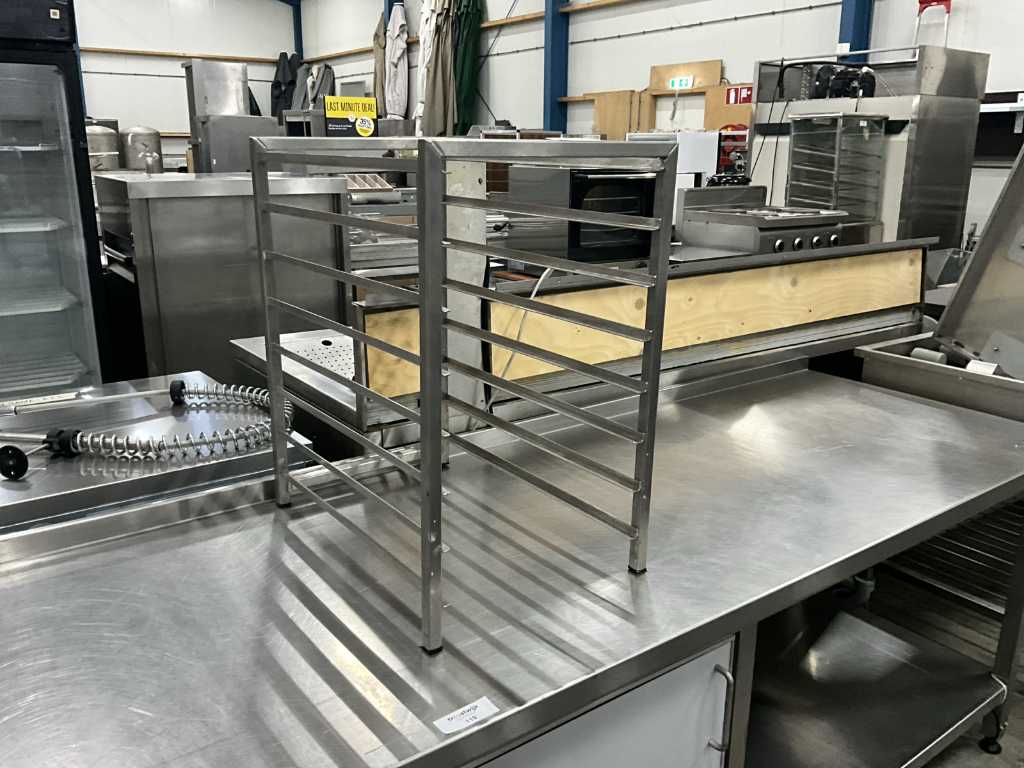 Stainless steel rack for 1/1 GN