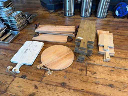 Partij snij/serveerplanken (17x)