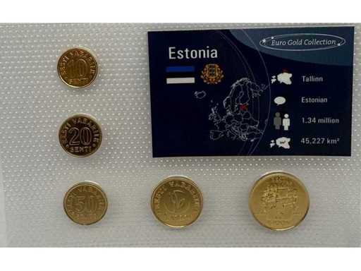 Gold Plated Circulation Coin Set – Monaco Franc – Monaco 1995