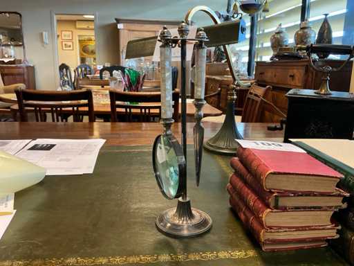 Verzilverde bureauset