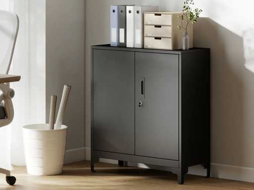 Metalen kantoorkast met afsluitbare deuren