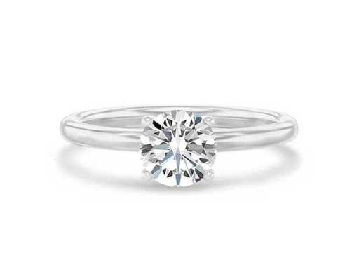 18 karaat witgouden ring (maat EU 52) met 3.01 ct ronde diamant 