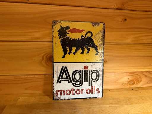 Cartello pubblicitario in metallo