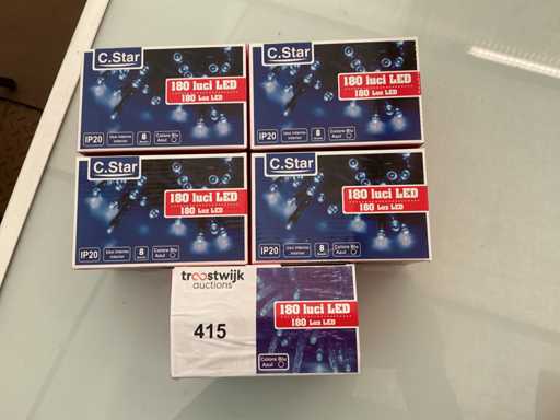C.Star. Schutzart IP20. Innen- / Außenbereich, Weihnachts-LED-Beleuchtung. (5-fach)