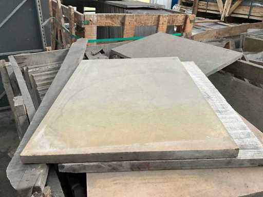 Indian goldstone honed Natural stone garden tile