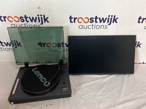 Lenco Platenspeler met Bluetooth - Twee externe Speakers + Samsung Business Monitor S6U 27"