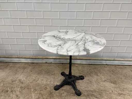 Marble Restaurant Table with Iron Base