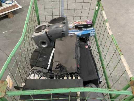 Scatola a piastra e a reticolo mescolata con tecnologia audio