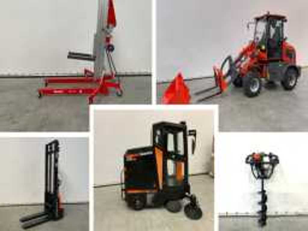 Warehouse inventory, machines, cleaning machines & internal transport