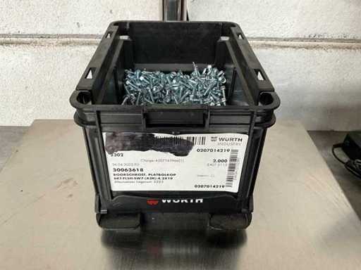 Würth 4,27 kg Bohrschraube, flacher Kugelkopf 4,2x19 in stapelbarer Kiste