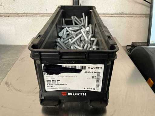 Würth 6.32 kg Zeskant tapbout M8x80 in stapelbare bak