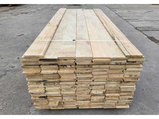 80m2 Afrikaans eiken vloerdelen 18 x 140 mm, lengte 240cm ( 240x ) 