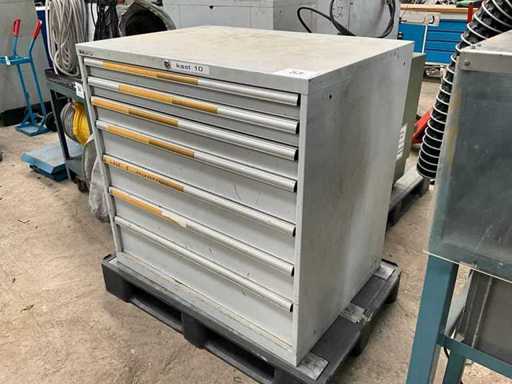 Metal workshop chest of drawers