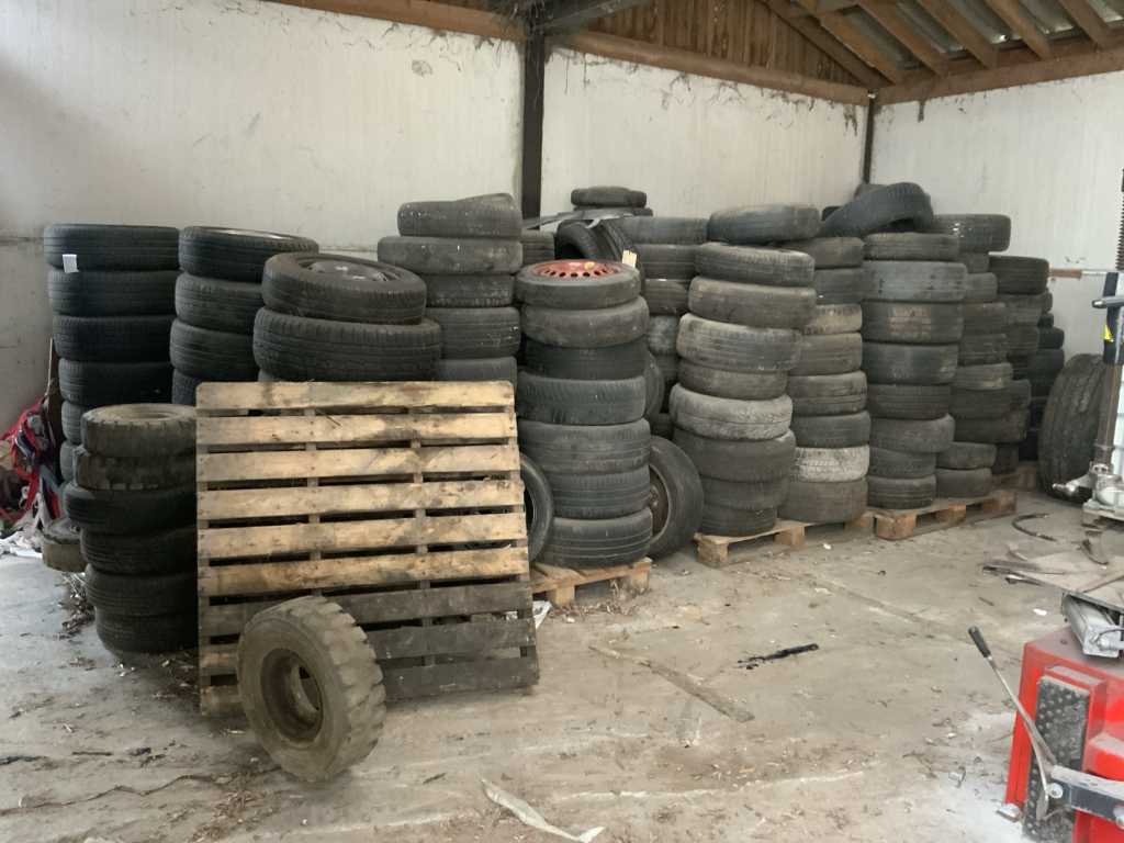 batch of car tyres
