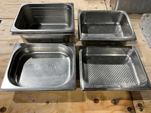 Edelstahl-Gastronorm-Tablett GN 1/2 (8x)