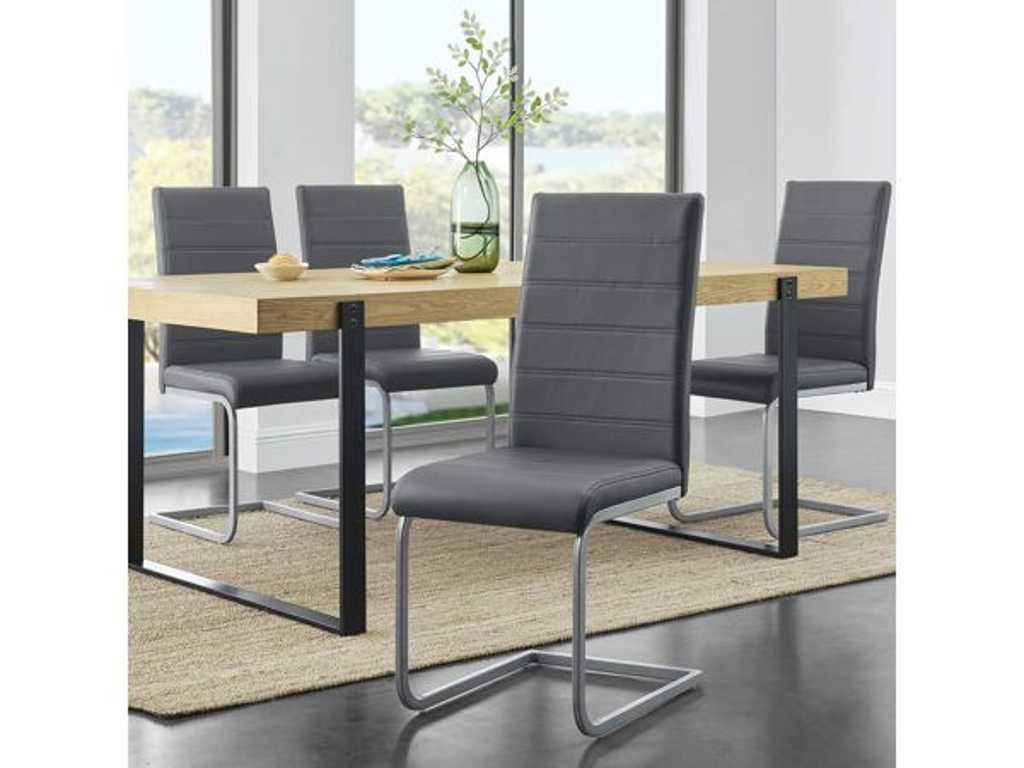 Set of 4 cantilever chairs - 4 dining chairs