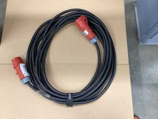 CEE 32 A Kraftstromkabel 15m lang H07 RNF 5x6mm2
