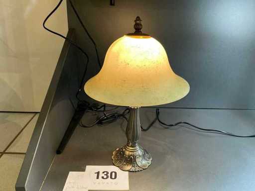 Table lamp in pate de verre
