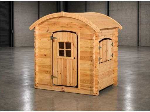 Maison de jeu en bois Joep 144x140x110 cm