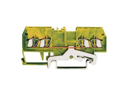 Terminal de mise à la terre Wago 4-DR-FM Vert/Jaune (100x)