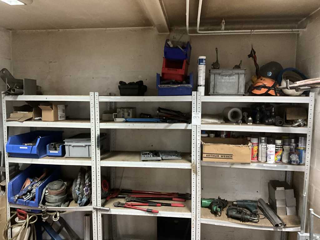 Storage rack with contents