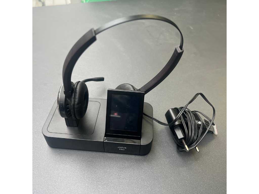 2x Jabra PRO 9465 Duo Wireless DECT Headset Stazione Base con Touchdisplay NEUTRO